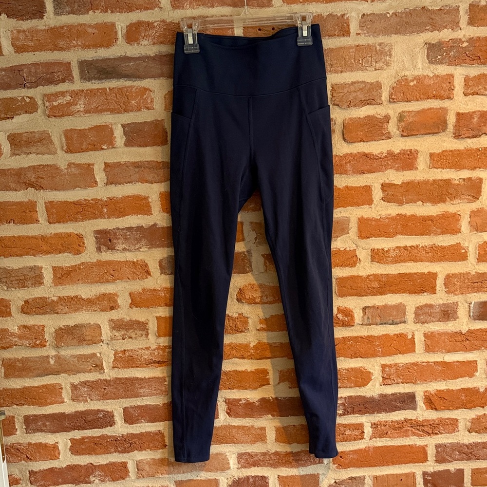 Navy High-Waisted Leggings Uniqlo